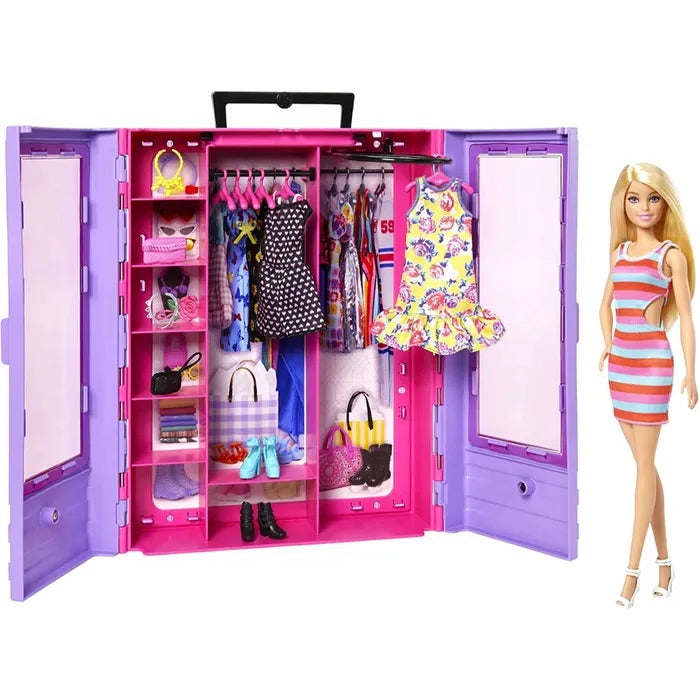 ESTUCHE DE BARBIE FASHIONISTA ARMARIO MUNECAS Y ACCESORIOS