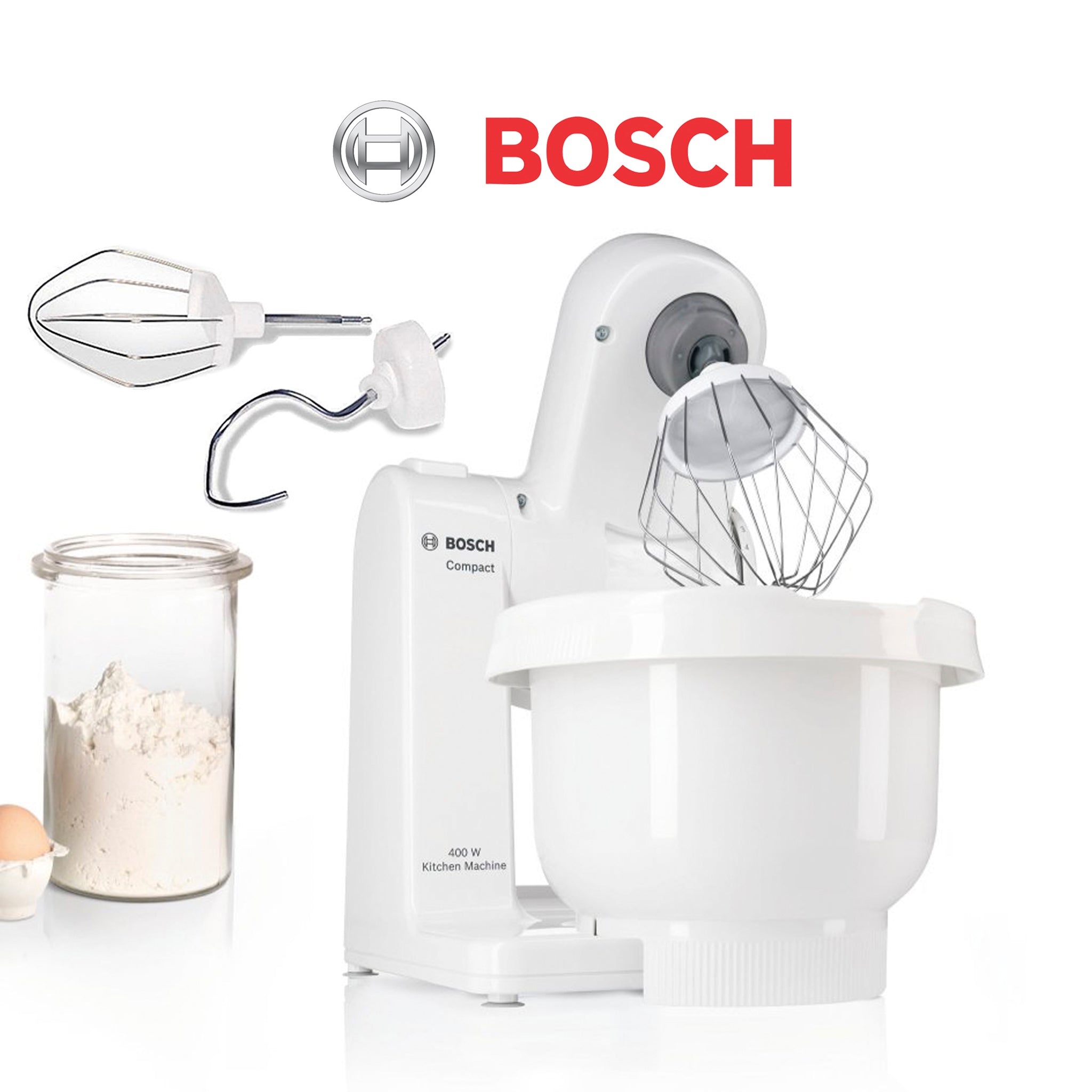  Bosch MUM4405 Compact batidora de pie con cabeza inclinable y  filtro vertedor, 400 vatios, 4 cuartos de galón : Hogar y Cocina