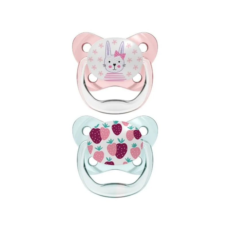 SET DE CHUPETES MARIPOSAS PREVENT 2 PCS-ROSA