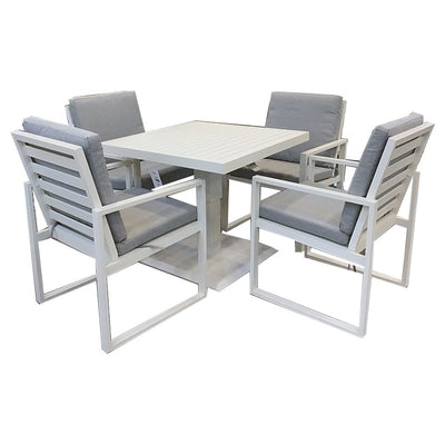 SET SILLA 4 + MESA DE CENTRO COLOR GRIS