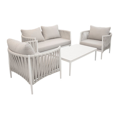 SET DE SOFÁ 2+1+1+ MESA DE CENTRO BEIGE