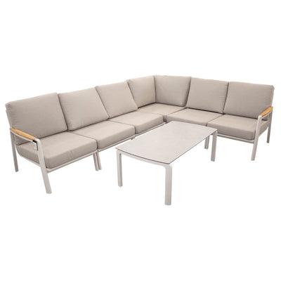 SOFÁ SECCIONAL+MESA DE CENTRO/BLANCO+BEIGE