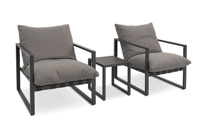 Set de Sofa(2) + Mesa de centro color gris oscuro 73*80*66Â  45*45*4
