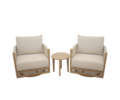 Set Sofa giratorio + mesita de centro / color maderaÂ  78*77.5*69Â  47*47*
