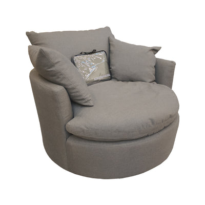 Sillon giratorio color gris oscuro 110*107*90