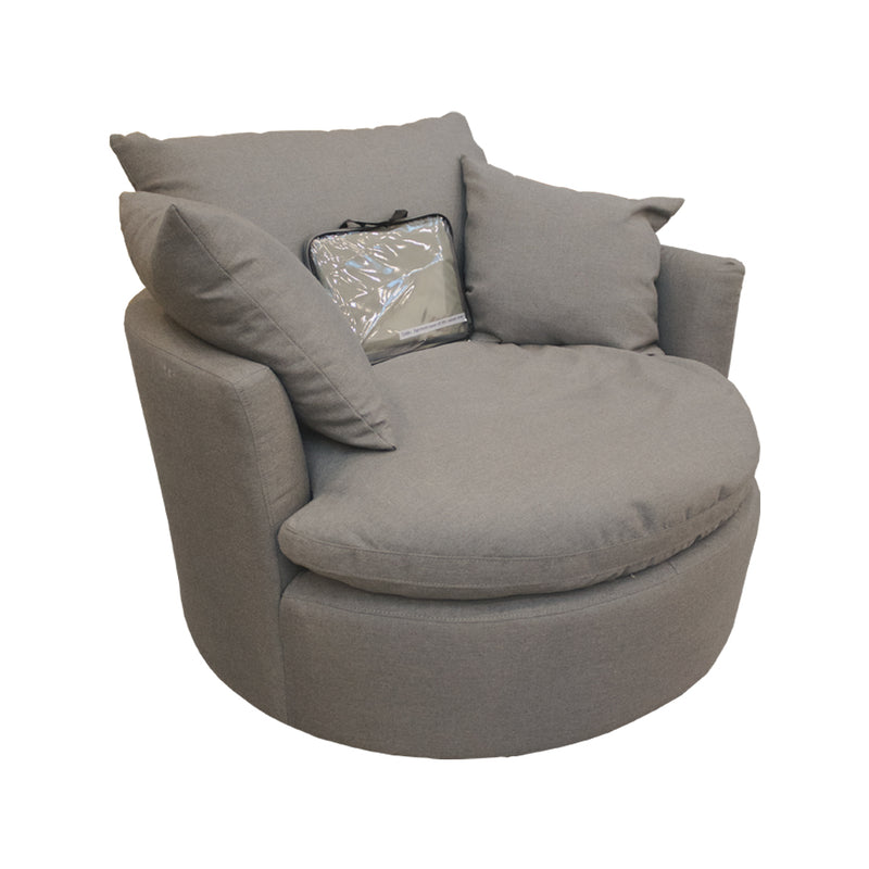 Sillon giratorio color gris oscuro 110*107*90