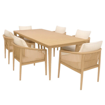 set de comedor color madera  61.5*62.5*77  220.5*100*75