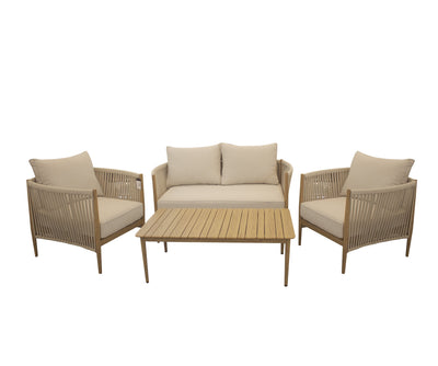 set de sofa + mesa de centro color madera 83.5*82.5*70.5 145.5*82.5*70.5  120*70*42