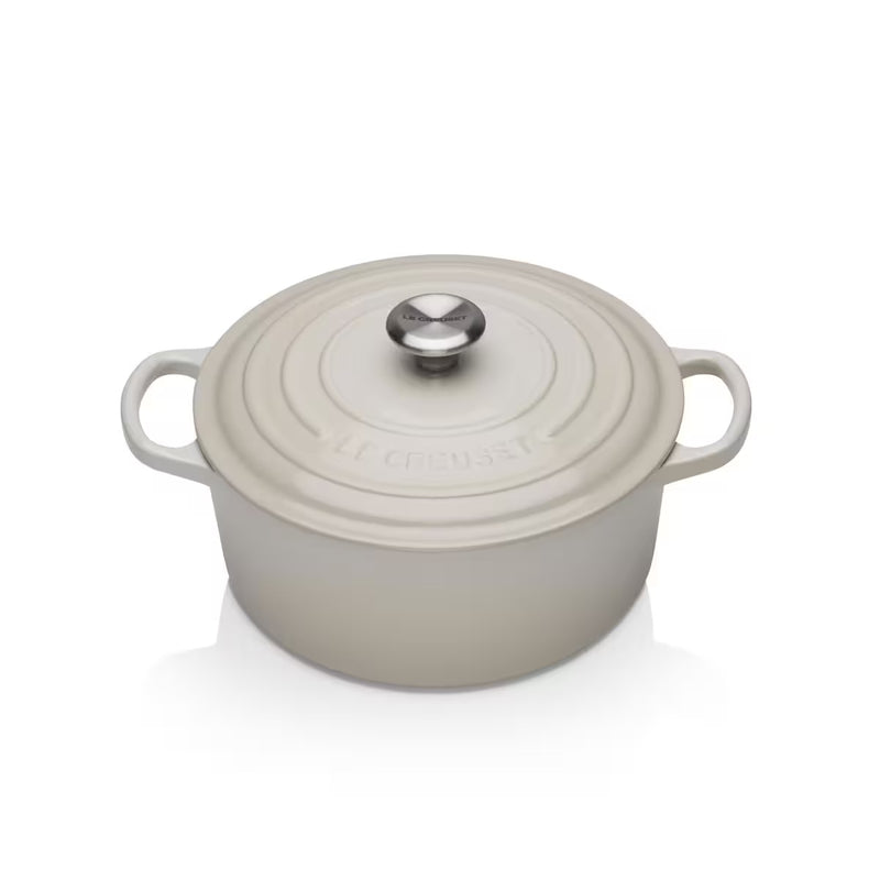 OLLA REDONDA CON TAPA 20CM-CREMA