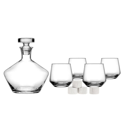 Juego de decantador de whisky Marmont de 9 piezas