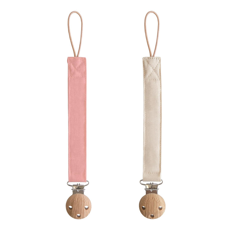 MUSHIE PINZAS PARA CHUPETE 2 PK-DUSTY ROSE/SHIFTING SAND