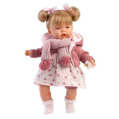 MUÑECA JOELLE LLORONA CHAQUETA FUCSIA (M)