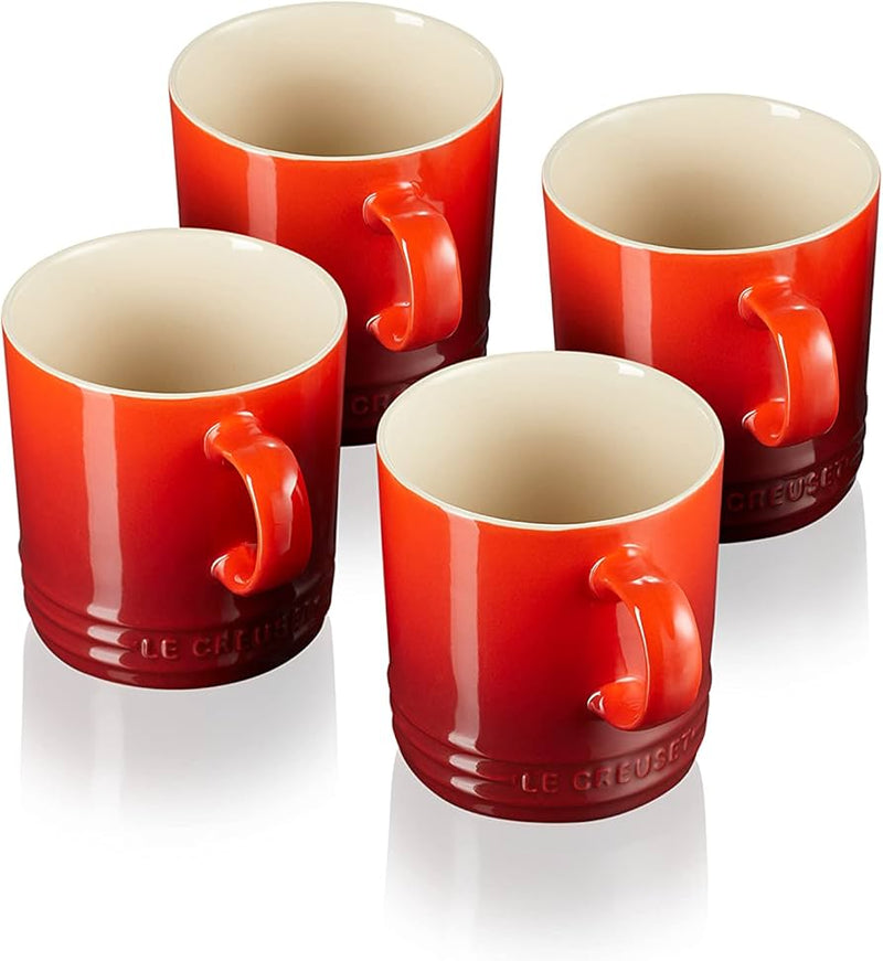 SET TAZAS DE CAFE 350ML-ROJO