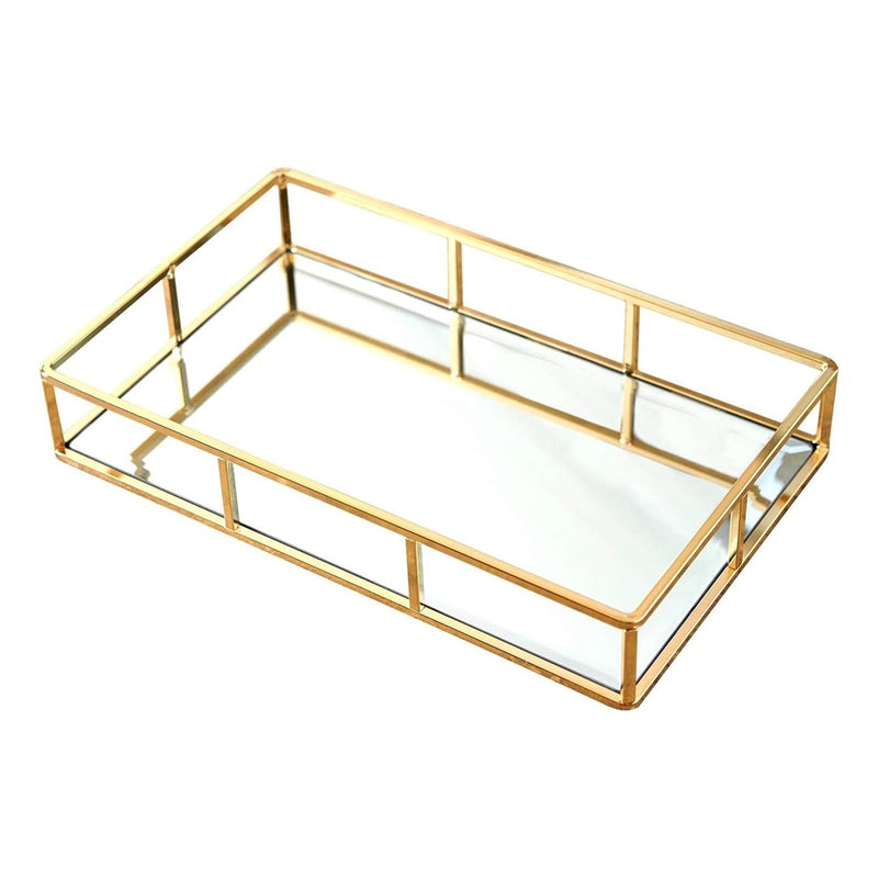 ORGANIZADOR DE ESPEJO PARA BANDEJA DE TOCADOR DE 6" 1X-10X DORADO SATINADO