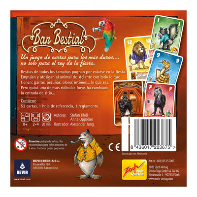 JUEGO DE CARTA BAR BESTIAL