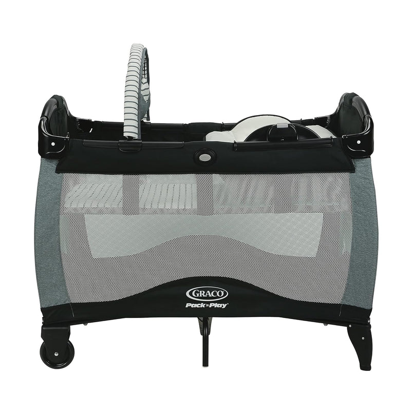 CORRAL AJUSTABLE CON CAMBIADOR DE BEBES-NEGRO/GRIS