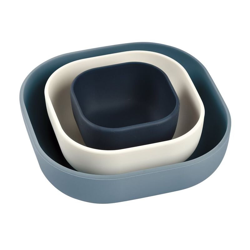 BEABA SET DE BOWLS PARA BEBE 3 PCS-NIGHTBLUE/COTTON/BALTICBL