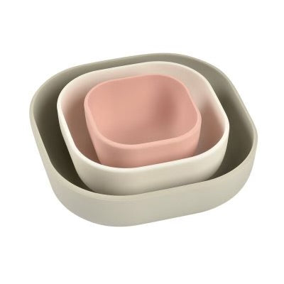 BEABA SET DE BOWLS PARA BEBE 3 PCS-VELVETGREY/COTTON/DUSTYRO