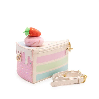 BOLSO DE MANO PIECE OF CAKE SLICE-STRAWBERRY CONFETTI