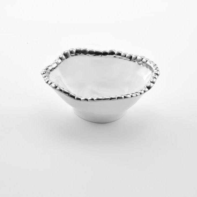 BOWL DE APERITIVOS 5.5 × 4.75 × 2 - BLANCO/PLATA