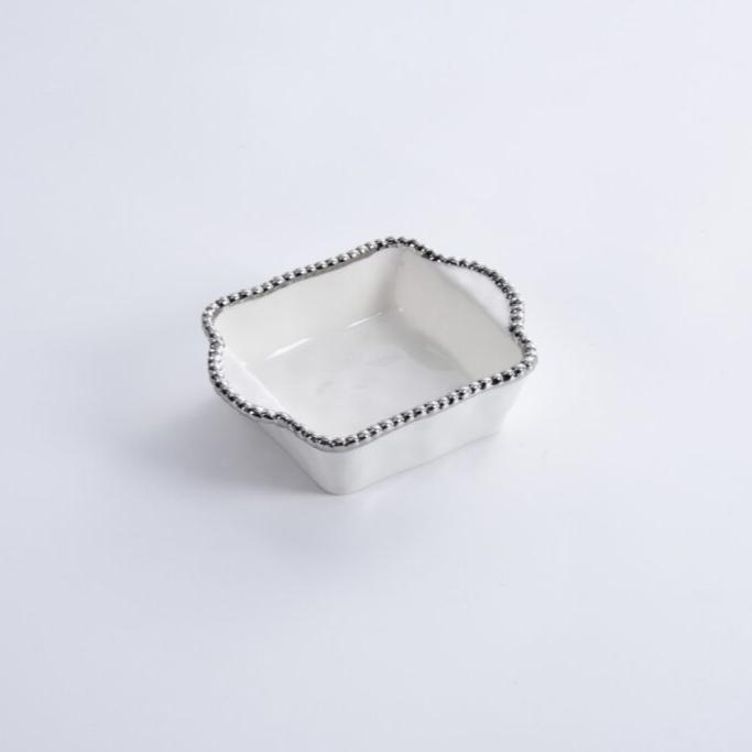 MOLDE CUADRADO 7 × 5 × 2 - BLANCO/PLATA