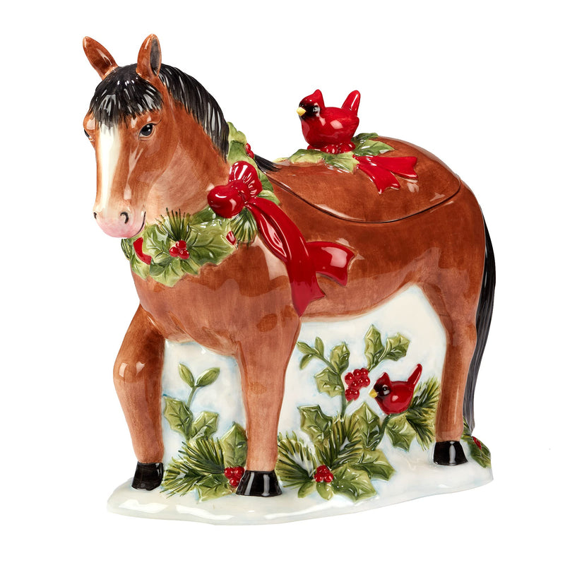 TARRO DE CABALLO NAVIDEÑO PARA GALLETAS 3-D 10"