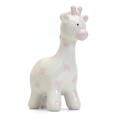 CHILD TO CHERISH ALCANCIA DE CERAMICA-PINK SPOTTED GIRAFFE