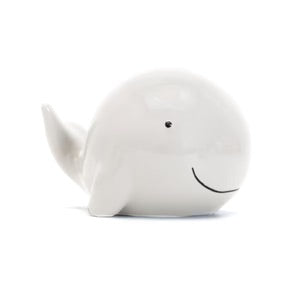 CHILD TO CHERISH ALCANCIA DE CERAMICA-WHITE SOLID WHALE