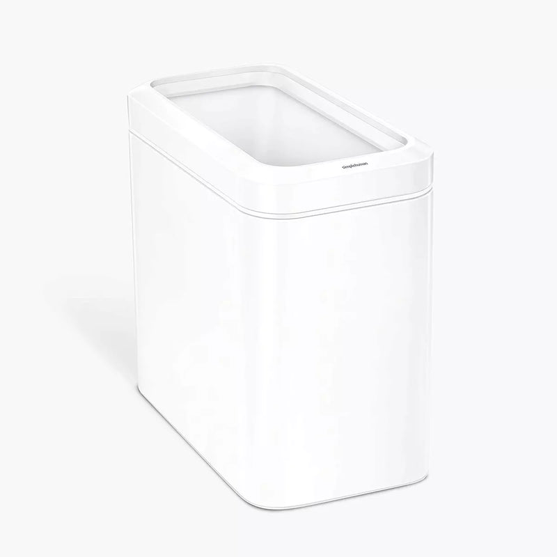 CESTO DE BASURA 25L, ACERO INOXIDABLE, COLOR BLANCO.