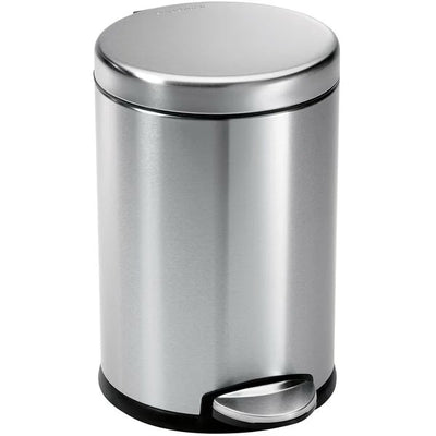 BASURERO REDONDO DE 4.5 LITROS ACERO INOXIDABLE