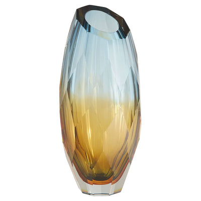 JARRÓN ALBA BLUE AMBER ORANGE TALL