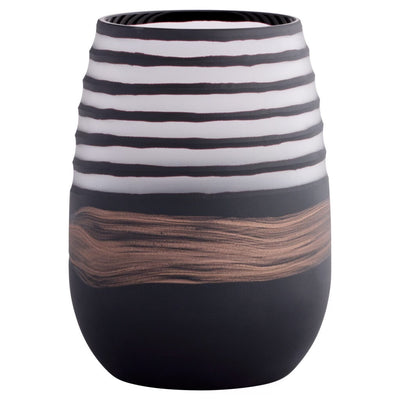 JARRÓN MIDNIGHT ROAD BLACK CLEAR COPPER-LARGE