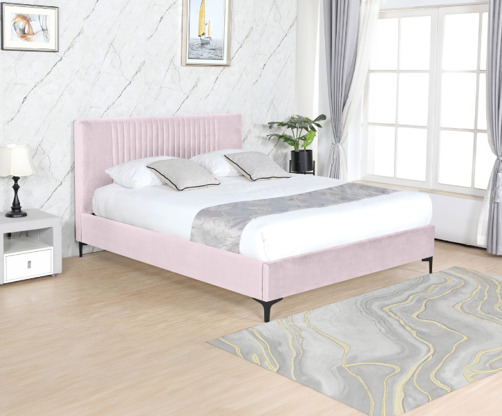 CAMA TWIN COLOR ROSA CLARO