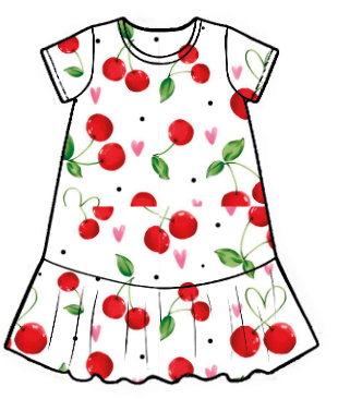 PIYAMA DE VESTIDO CORTO-CHERRY TALLA 5/6