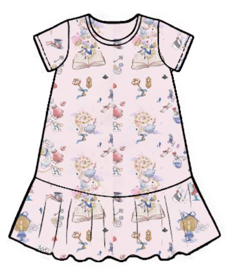 PIYAMA DE VESTIDO CORTO-ALICE IN WORLD TALLA 4/5