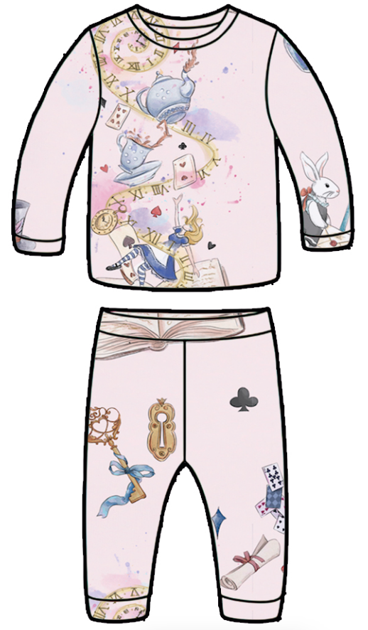 SET DE PIYAMA MANGA LARGA-ALICE IN WORLD TALLA 9/12