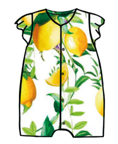 ROMPER MANGA CORTA CON VOLANTE-LEMON TALLA 12/18