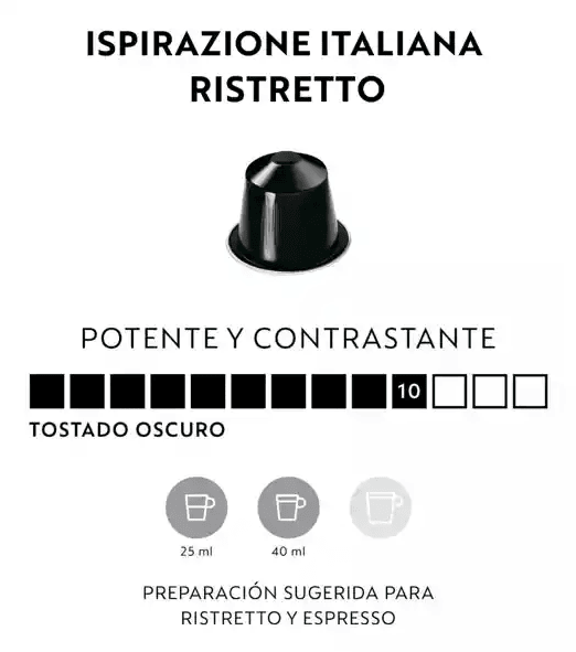 Café Ispirazione Italiana Ristretto x 10 Cápsulas Original Nespresso