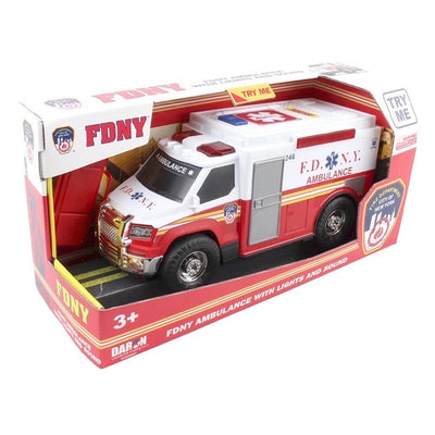 JUGUETE AMBULANCIA DEL FDNY CON LUCES Y SONIDO JUGUETE AMBULANCIA DEL FDNY CON LUCES Y SONIDO