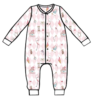 ROMPER MANGA LARGA DAIMONDPINK 3-6