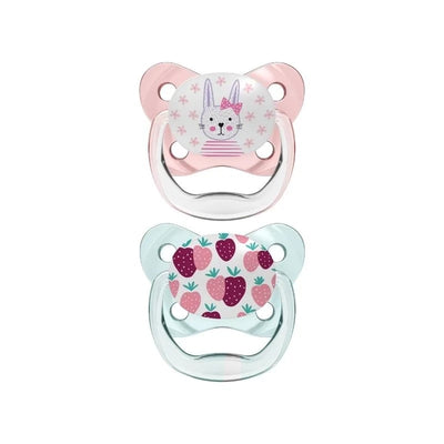 SET DE CHUPETES MARIPOSAS PREVENT 2 PCS-ROSA