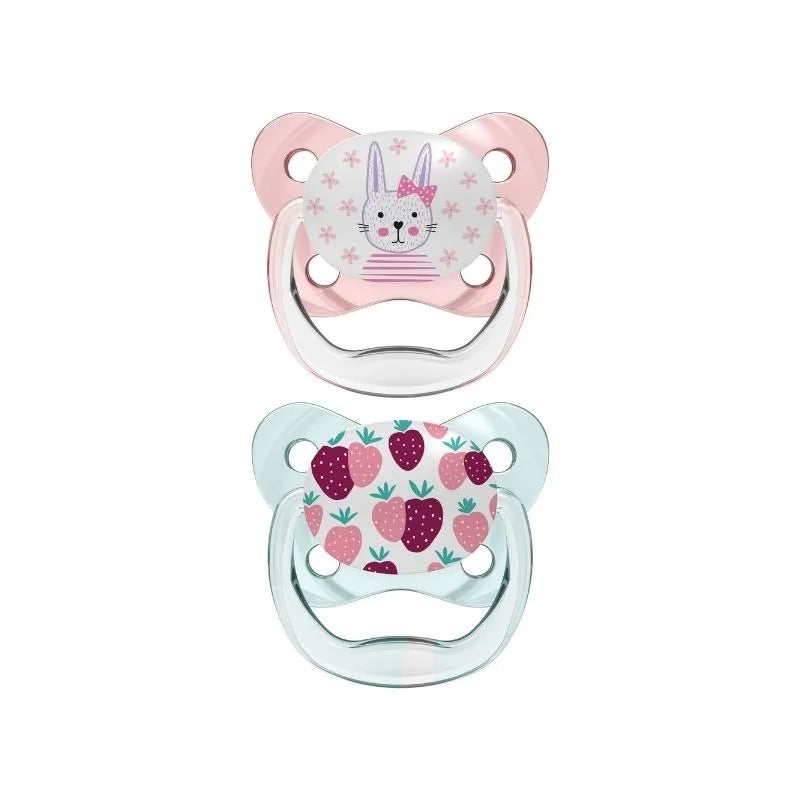 SET DE CHUPETES MARIPOSAS PREVENT 2 PCS-ROSA