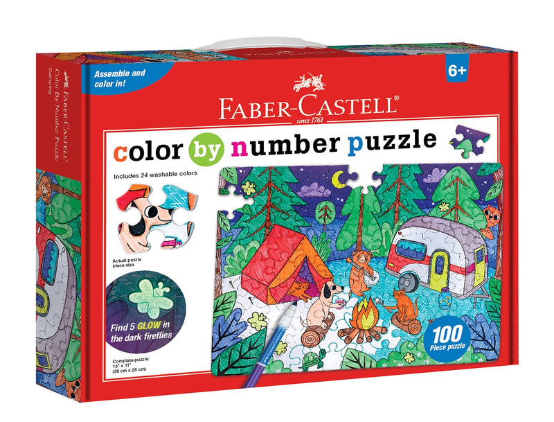 FABER CASTLE-ROMPECABEZAS PARA COLOREAR 100PCS
