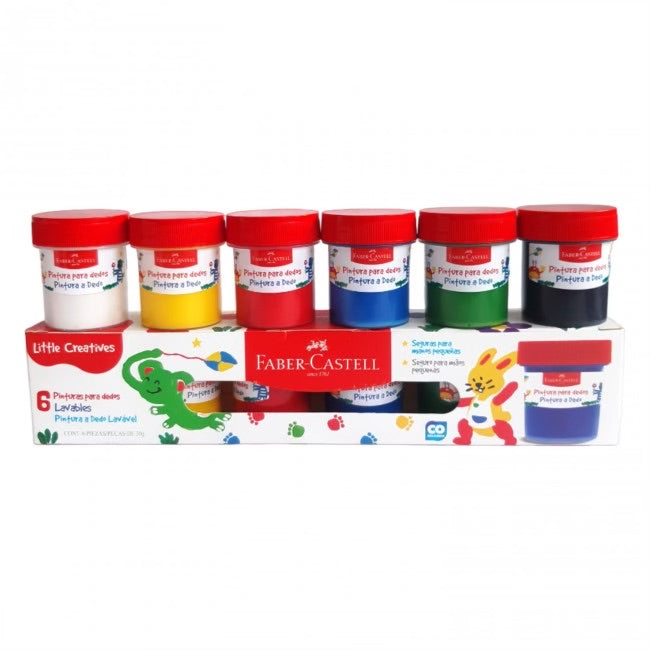 FABER CASTELL -6 PINTURAS PARA DEDOS LAVABLES FABER CASTELL -6 PINTURAS PARA DEDOS LAVABLES