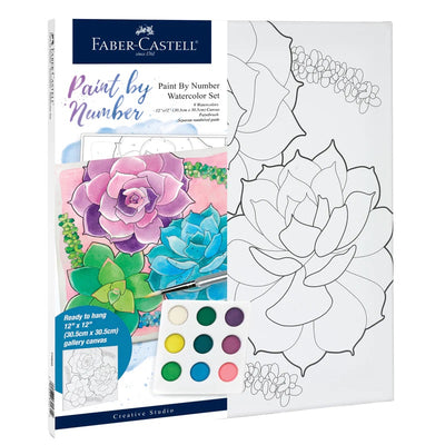FABER CASTLE SET DE CANVA Y AQUARELA- SUCCULENTS