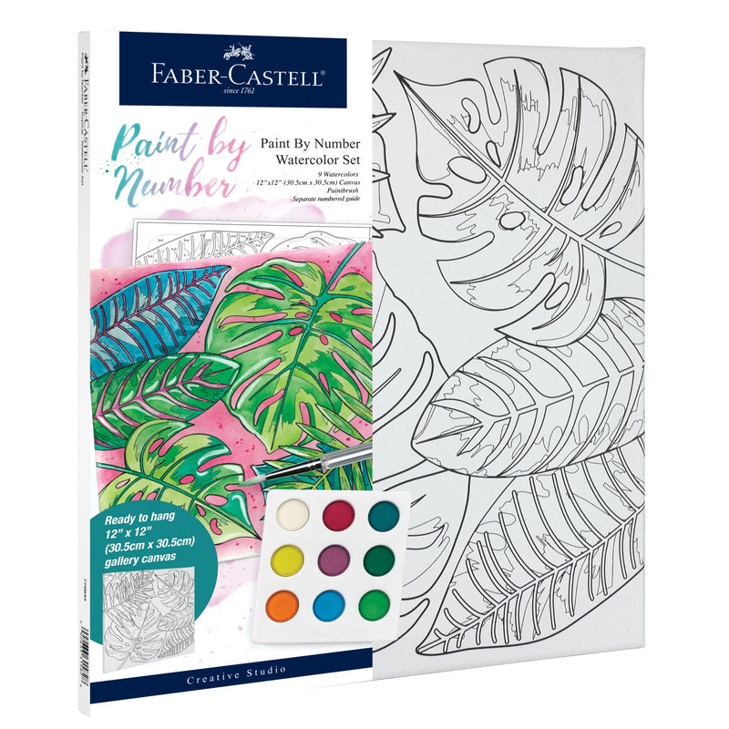 FABER CASTLE SET DE CANVA Y AQUARELA- TROPICAL