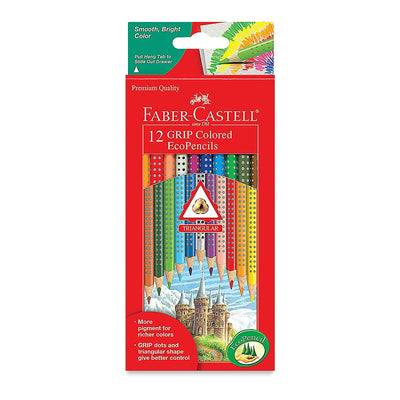 FABER CASTELL -LAPICES ECOLOGICOS DE COLORES GRIP - 12 UNIDADES FABER CASTELL -LAPICES ECOLOGICOS DE COLORES GRIP - 12 UNIDADES
