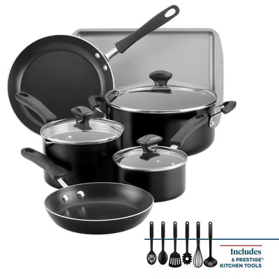 FBW  COOKSTART SET DE OLLAS Y SARTENES NEGRO 15 PC FBW  COOKSTART SET DE OLLAS Y SARTENES NEGRO 15 PC