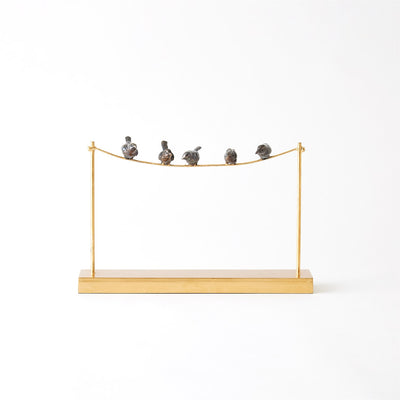 BIRDS ON A WIRE GOLD LEAF