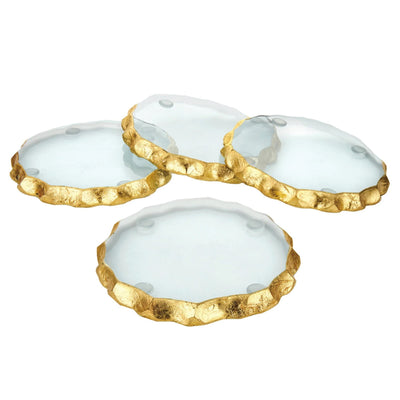 POSAVASOS HARPER VIDRIO/ORO POSAVASOS HARPER VIDRIO/ORO